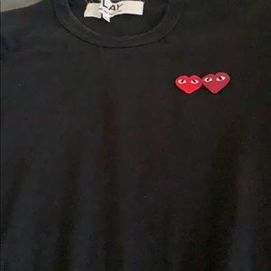 Comme des garcons play “Double Heart” tee